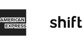 Logo of American Express brand and Shift Brand