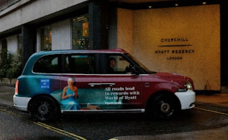 Over 3 months, 15 Hyatt branded electric taxis roamed the streets of London.