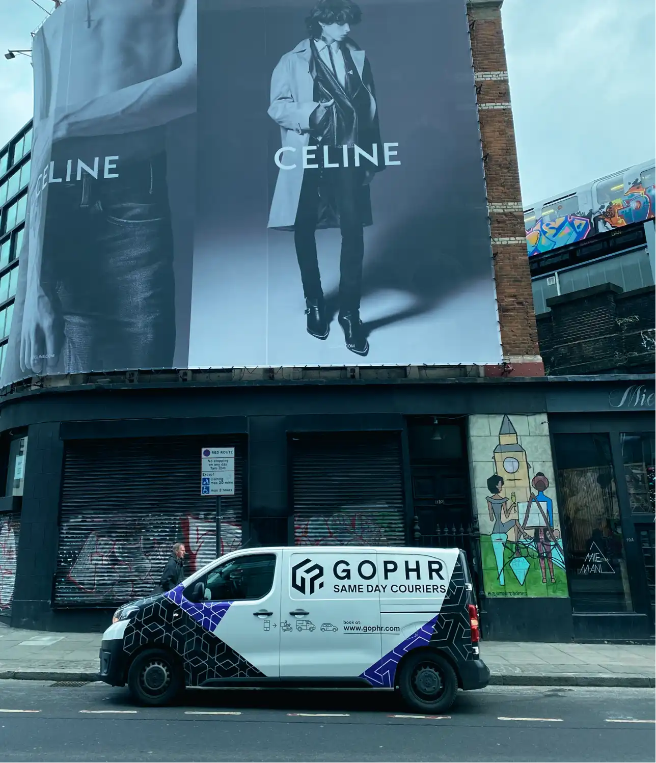 Gophr van advertising