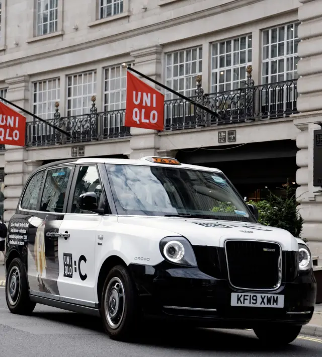 Drovo wrapped Black Taxi in London